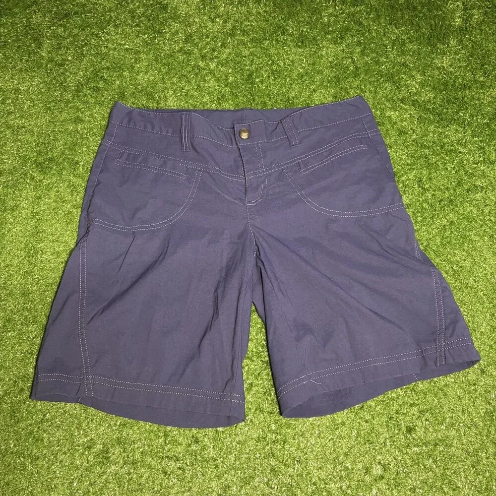 Athleta Dipper Bermuda Hiking Shorts Women’s  Size 8 Blue Outdoor Stretch